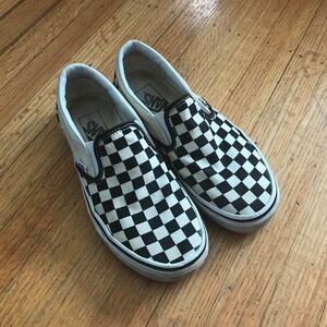 Vans checker pattern loafers slip on